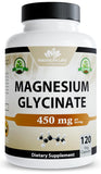 NaturaLife Labs Magnesium Glycinate 450mg supplement front view