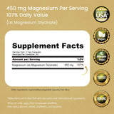 NaturaLife Labs Magnesium Glycinate 450mg supplement side view