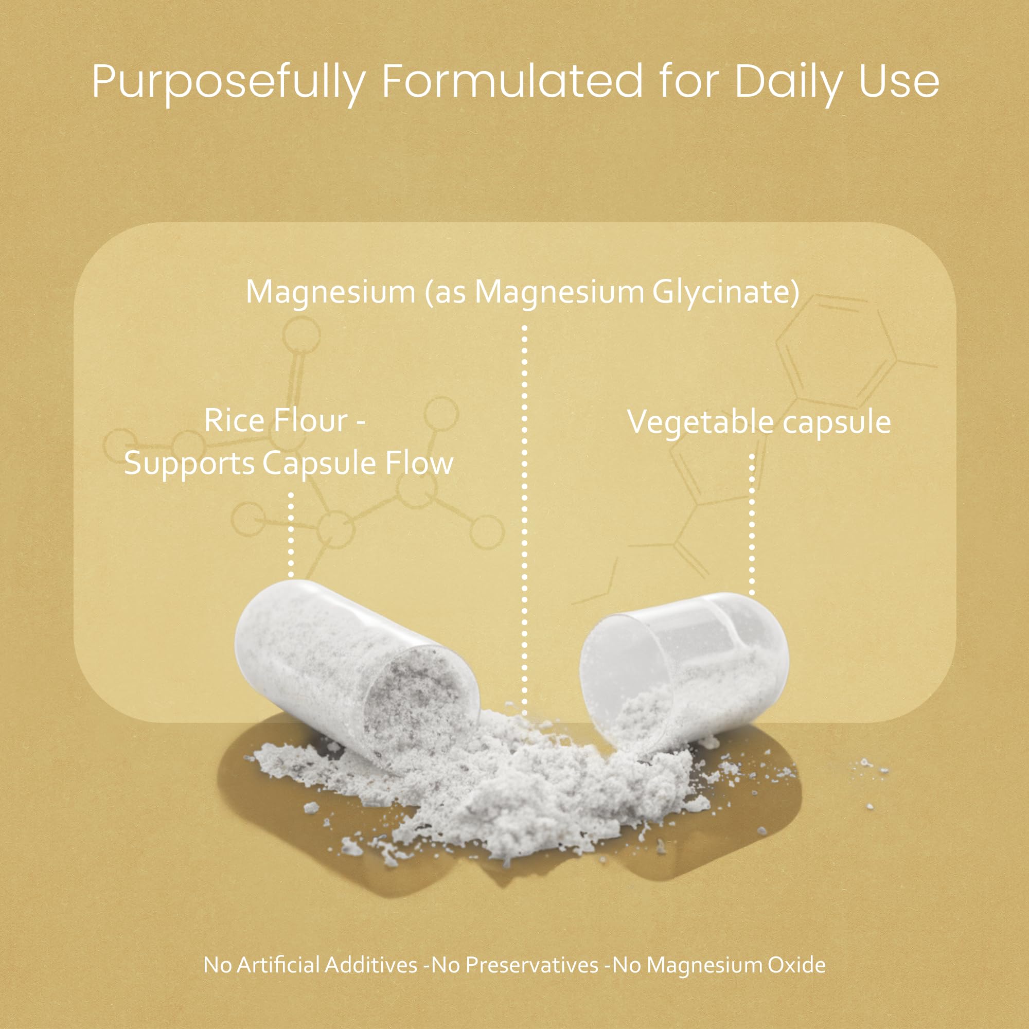 NaturaLife Labs Magnesium Glycinate 450mg supplement with capsules