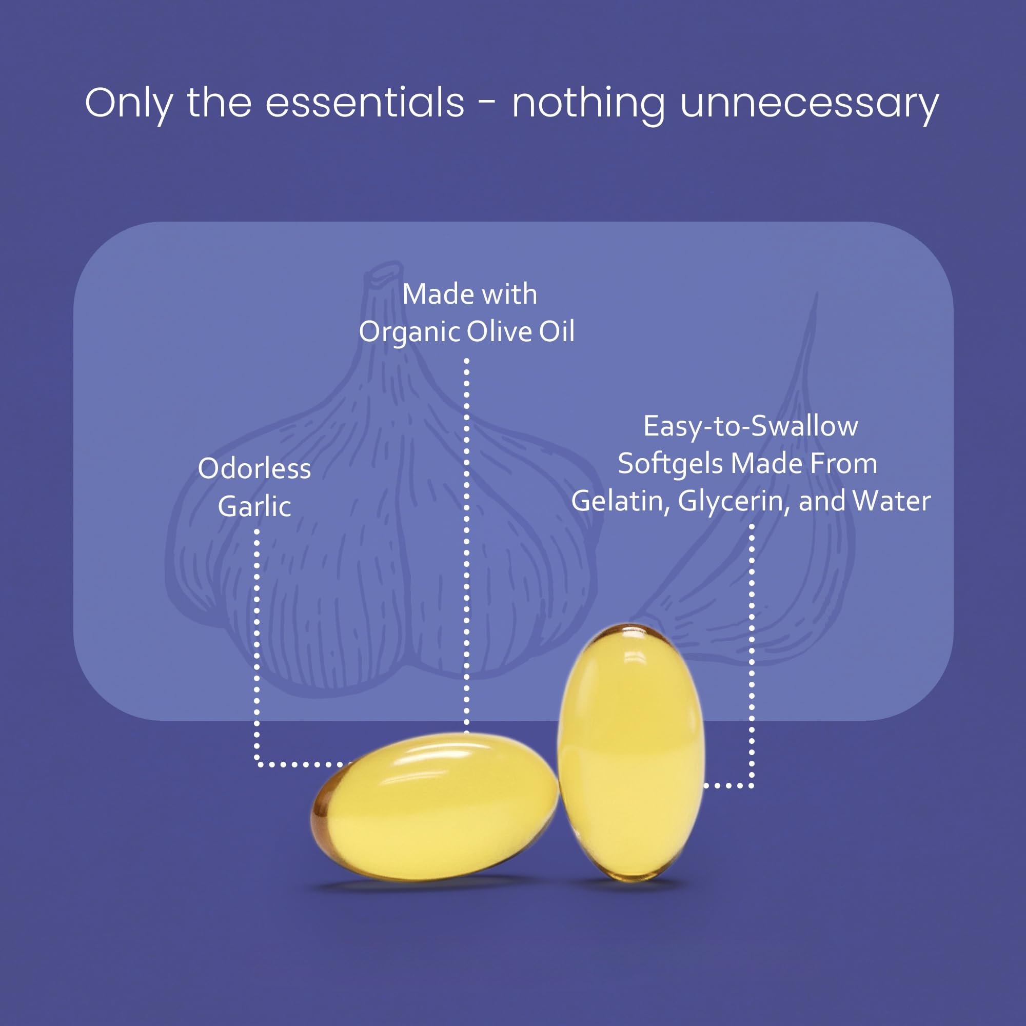 NaturaLife Labs Odorless Garlic Softgels bottle back view