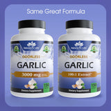 NaturaLife Labs Odorless Garlic Softgels with nutrition label