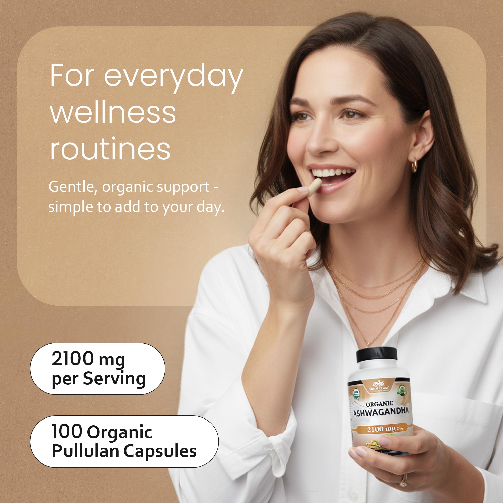 NaturaLife Labs Organic Ashwagandha supplement ingredients list