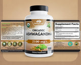 NaturaLife Labs Organic Ashwagandha supplement on a wooden table