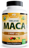 NaturaLife Labs Organic Maca Root Supplement 150 capsules bottle front view