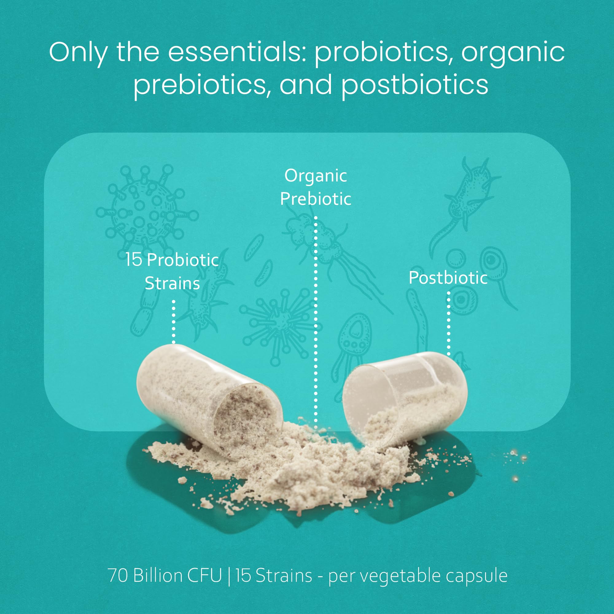 NaturaLife Labs Probiotic 3-in-1 Formula capsule close-up