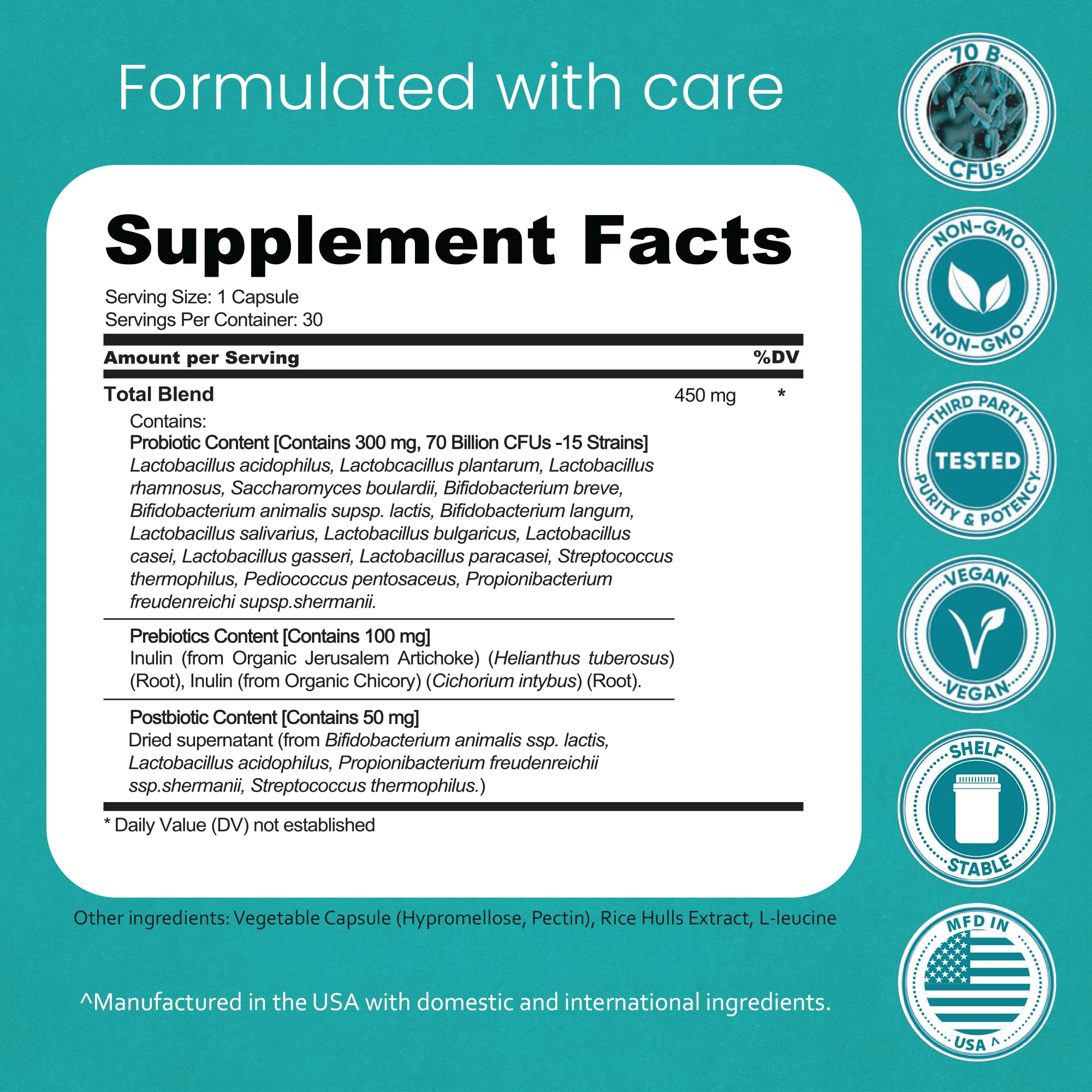 NaturaLife Labs Probiotic 3-in-1 Formula packaging side view