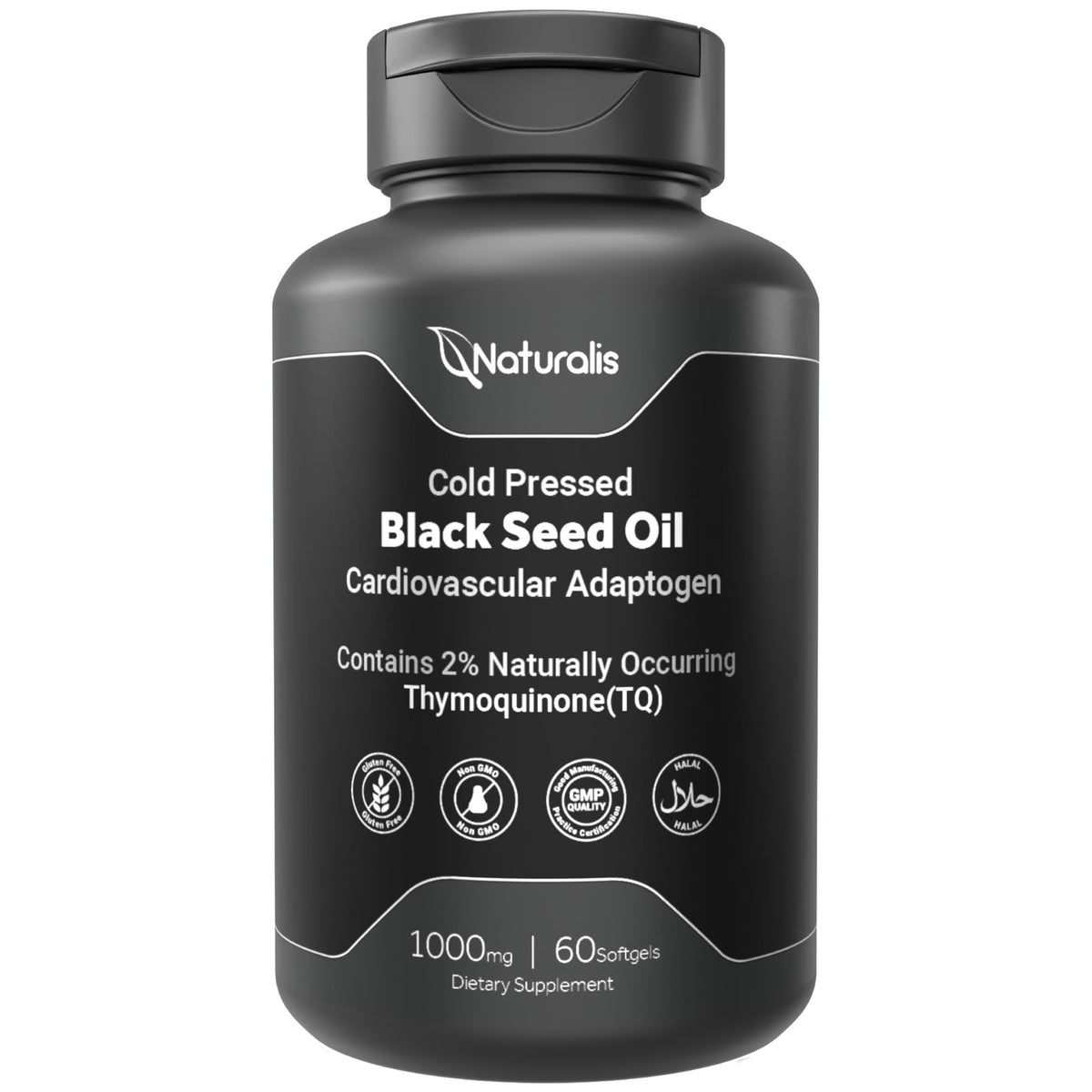 Naturalis Black Seed Oil 1000mg softgels front view