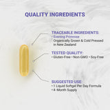 Naturalis Evening Primrose Oil 1300mg Softgel side view