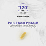 Naturalis Evening Primrose Oil softgels on a table