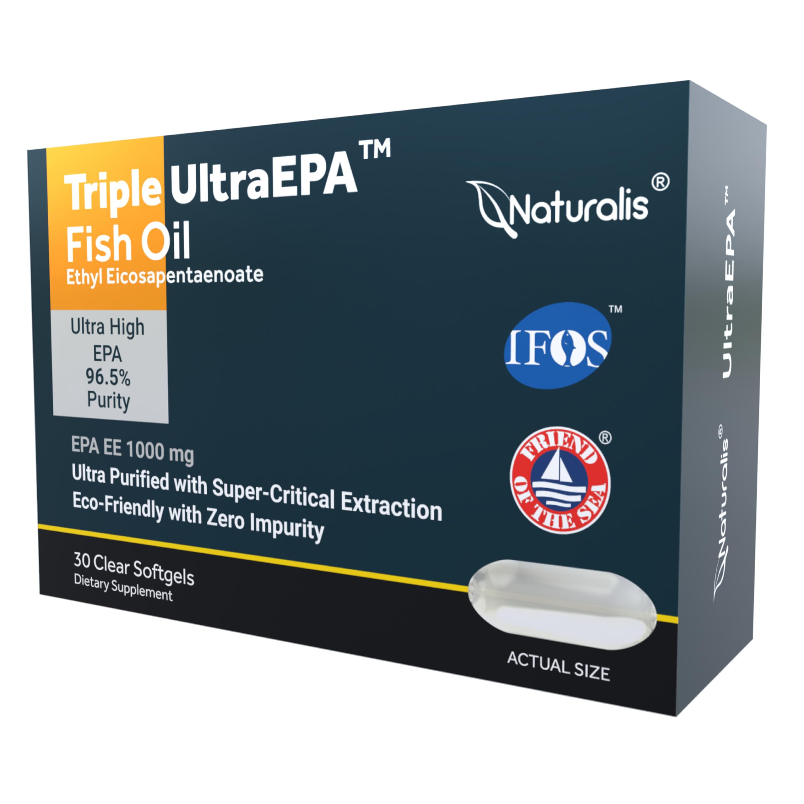 Naturalis Fish Oil Supplement 1000mg EPA front view
