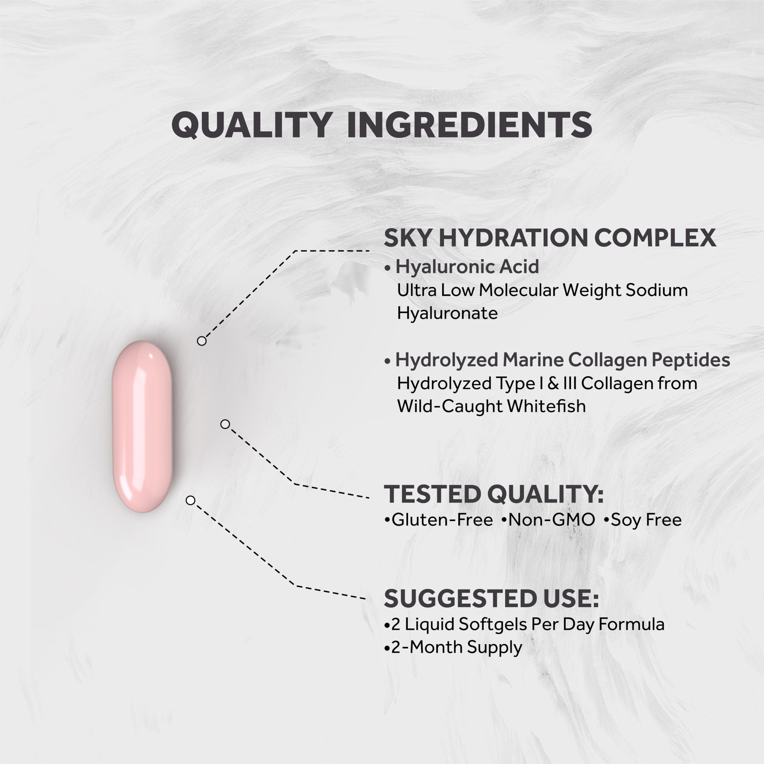Naturalis Hyaluronic Acid Collagen Supplement side view of packaging