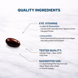 Naturalis Lutein Eye Health Supplement softgel capsules in hand