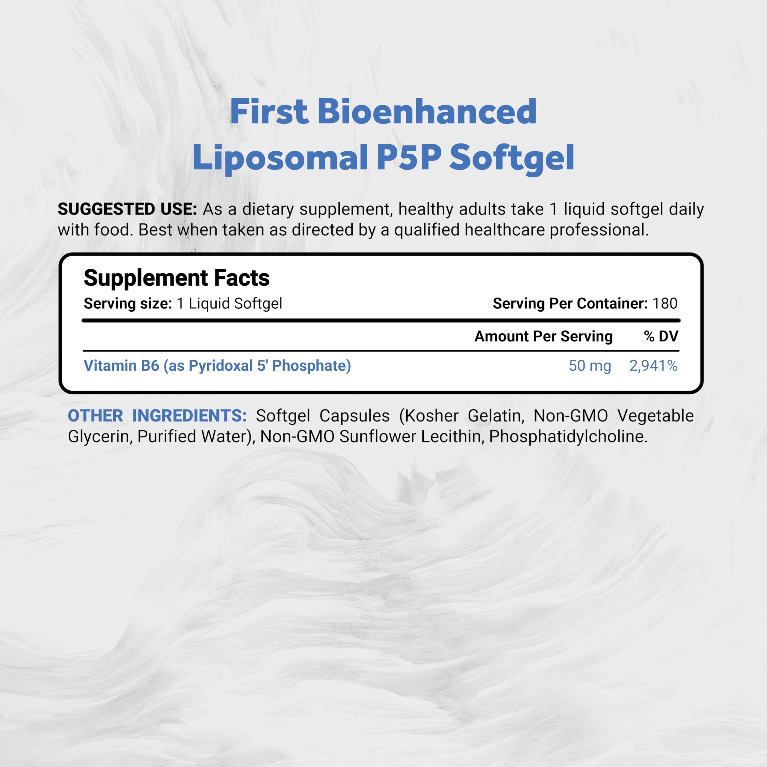 Naturalis P5P Vitamin B6 softgel bottle with label