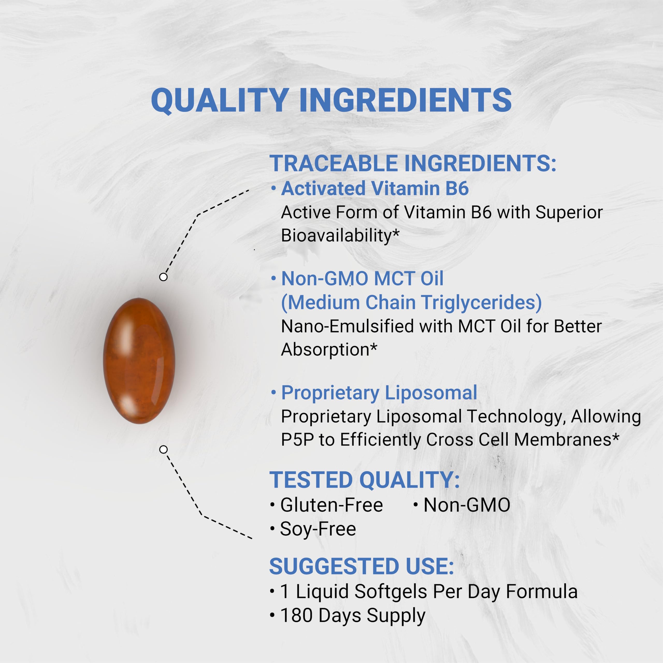 Naturalis P5P Vitamin B6 softgel close-up