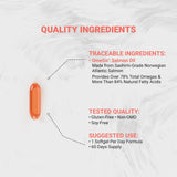 Naturalis Salmon Oil Fish Oil Supplement 132g capsule close-up