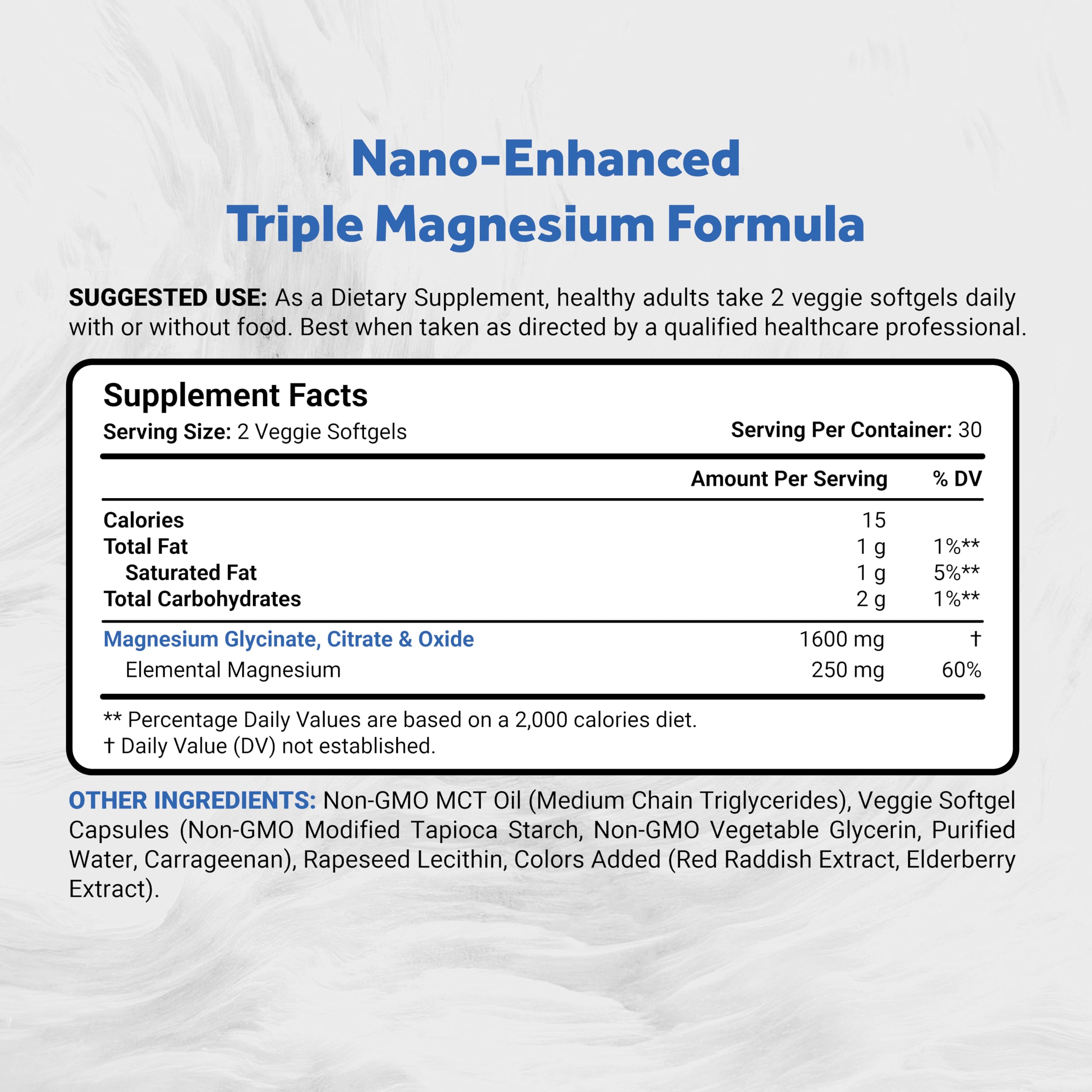 Naturalis Triple Magnesium Complex 250mg packaging side view