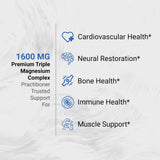 Naturalis Triple Magnesium Complex 250mg vegan capsules back view
