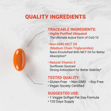 Naturalis Ubiquinol CoQ10 100mg vegan softgel packaging