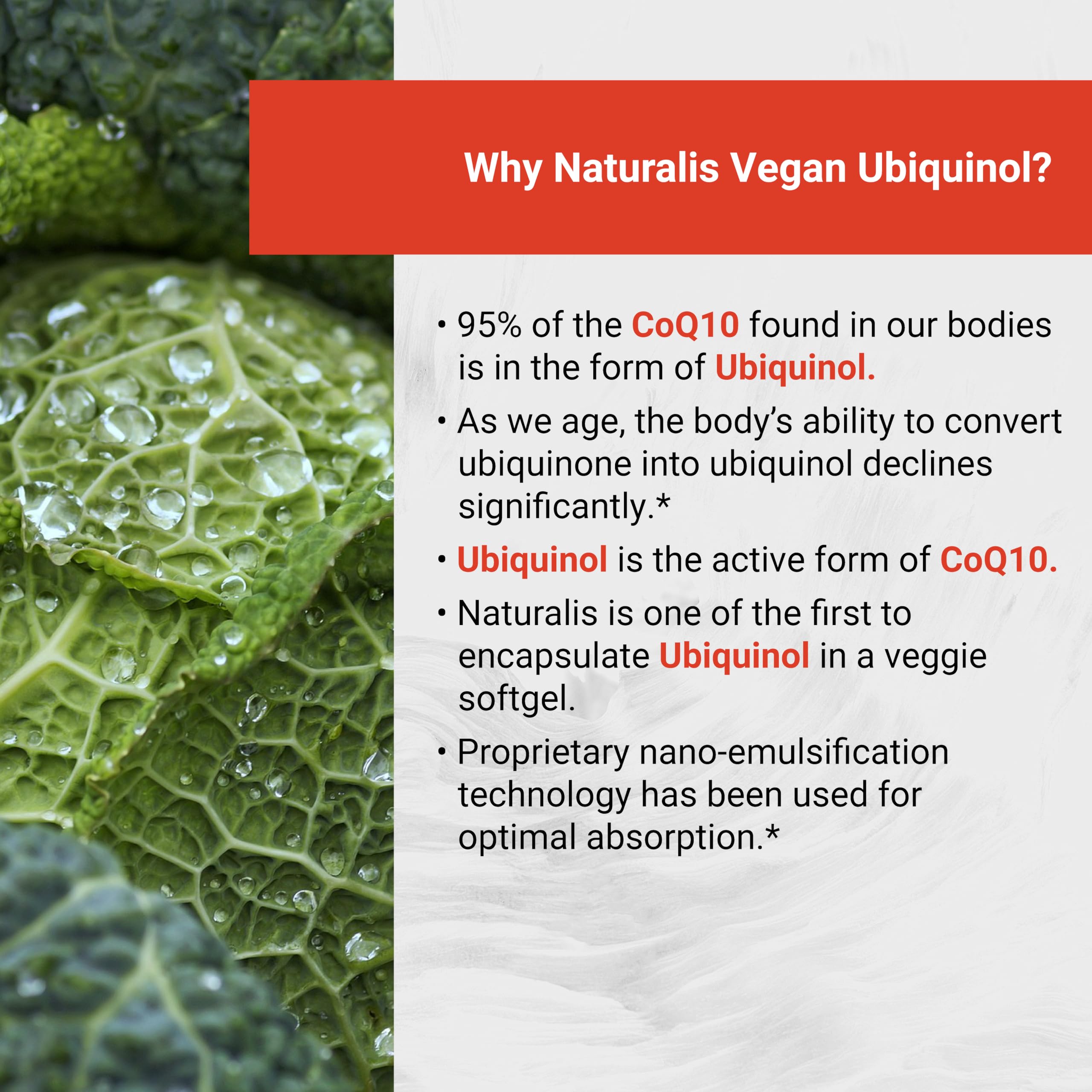 Naturalis Ubiquinol CoQ10 100mg vegan softgel with MCT oil
