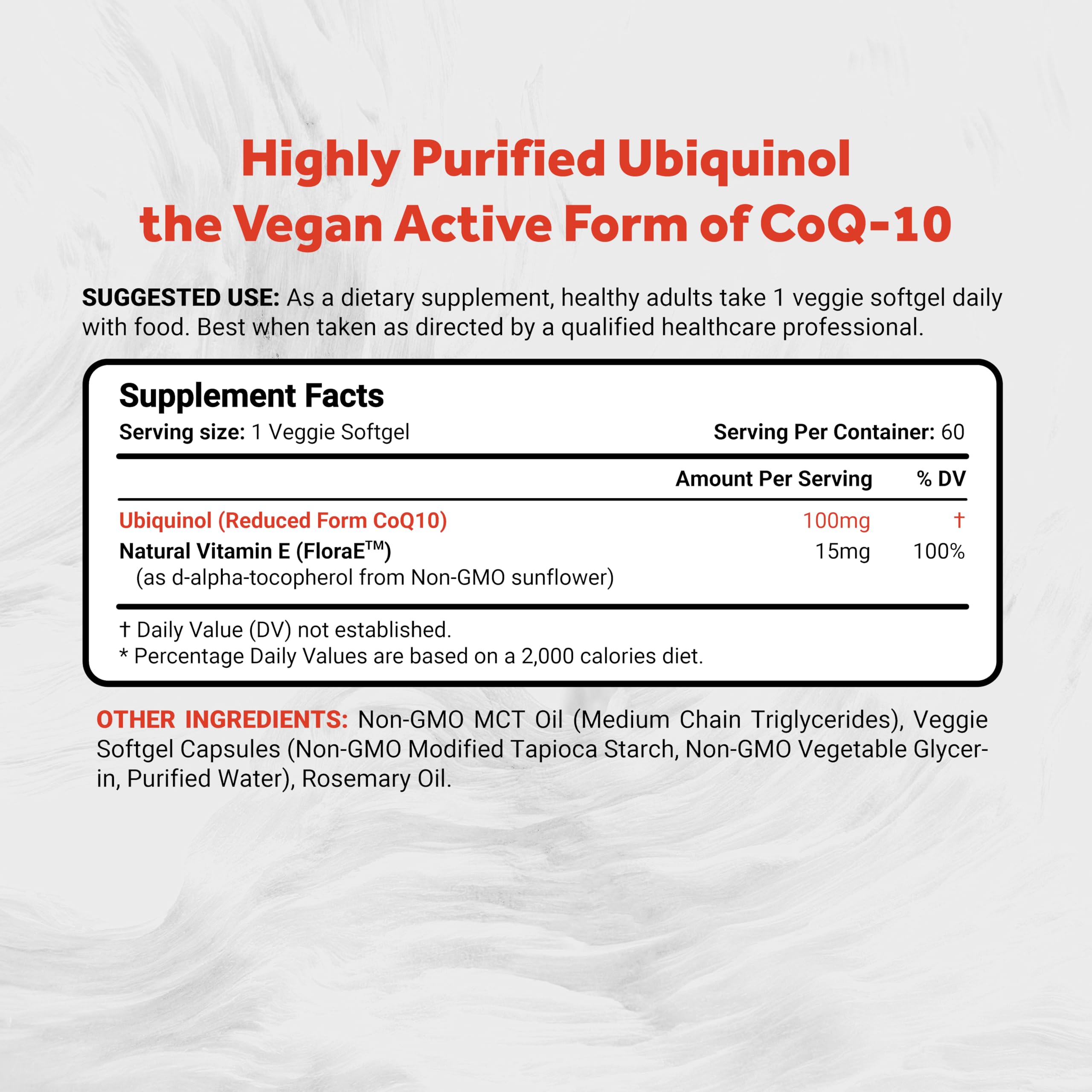 Naturalis Ubiquinol CoQ10 softgel bottle side view