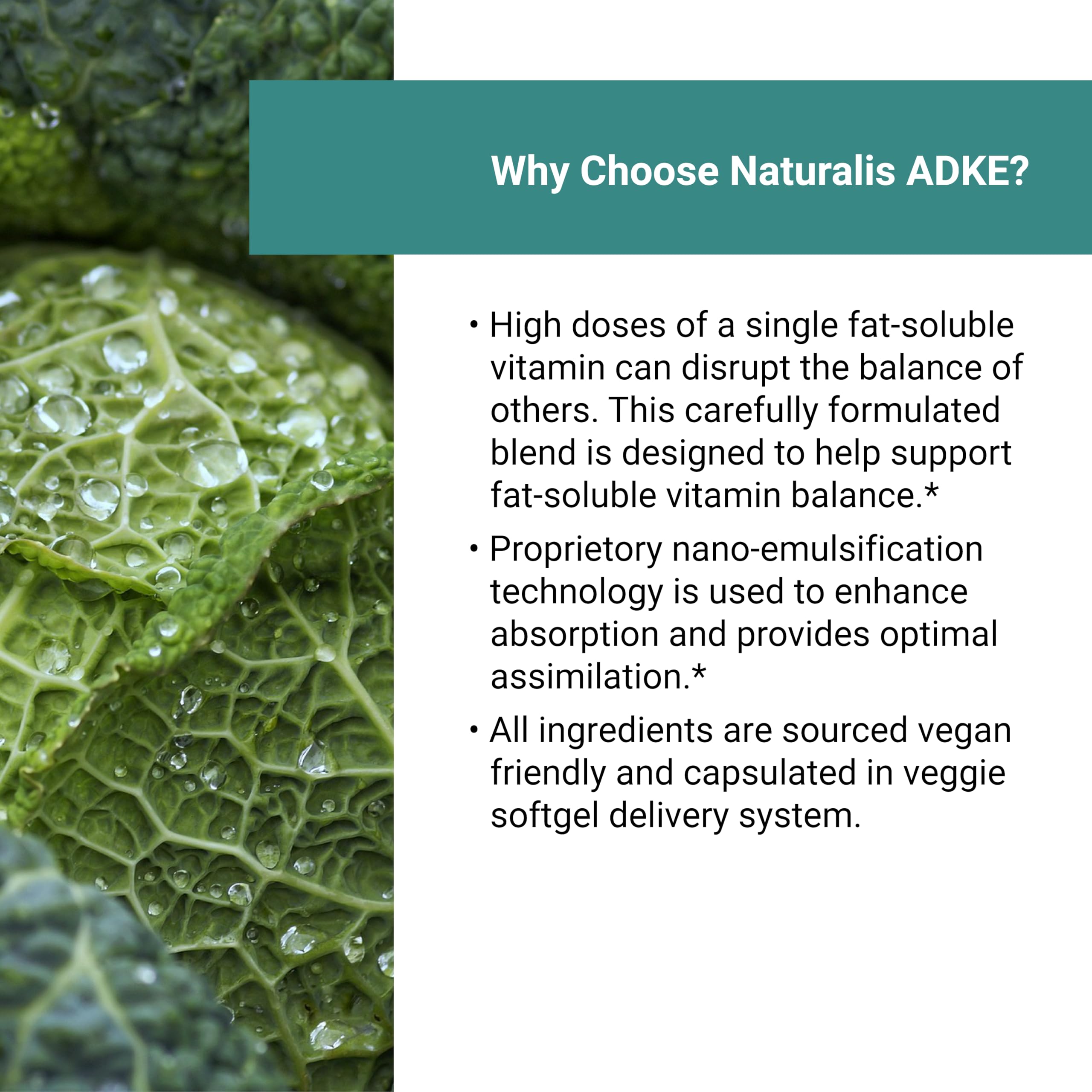 Naturalis Vegan ADKE Plus CoQ-10 ingredients list