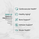 Naturalis Vegan ADKE Plus CoQ-10 softgel capsules in a hand