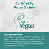 Naturalis Vegan ADKE Plus CoQ-10 softgel capsules with olive oil