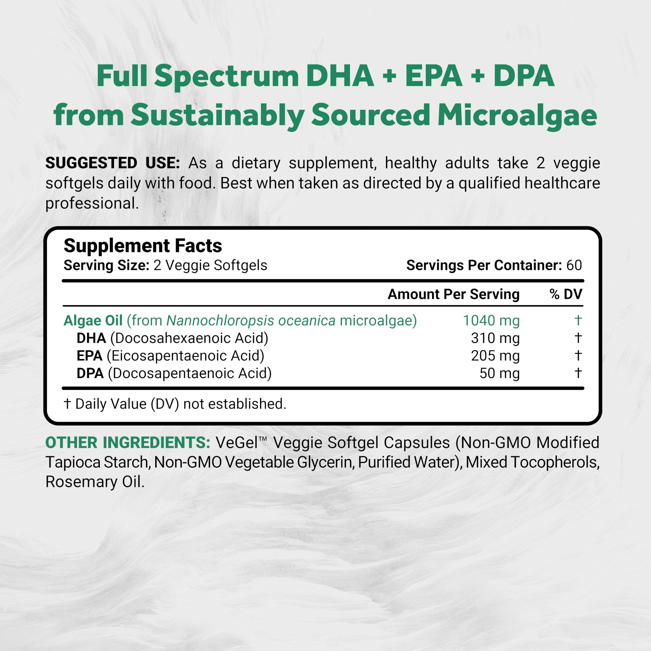 Naturalis Vegan Omega-3 Algae Oil 60 softgels packaging