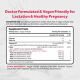Naturalis Vegan Prenatal Pro Omega-3 supplement bottle side view