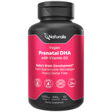 Naturalis Vegan Prenatal Pro Omega-3 supplement softgels front view