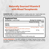 Naturalis Vitamin E Softgels 670mg back view