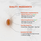 Naturalis Vitamin E Softgels showing softgel size