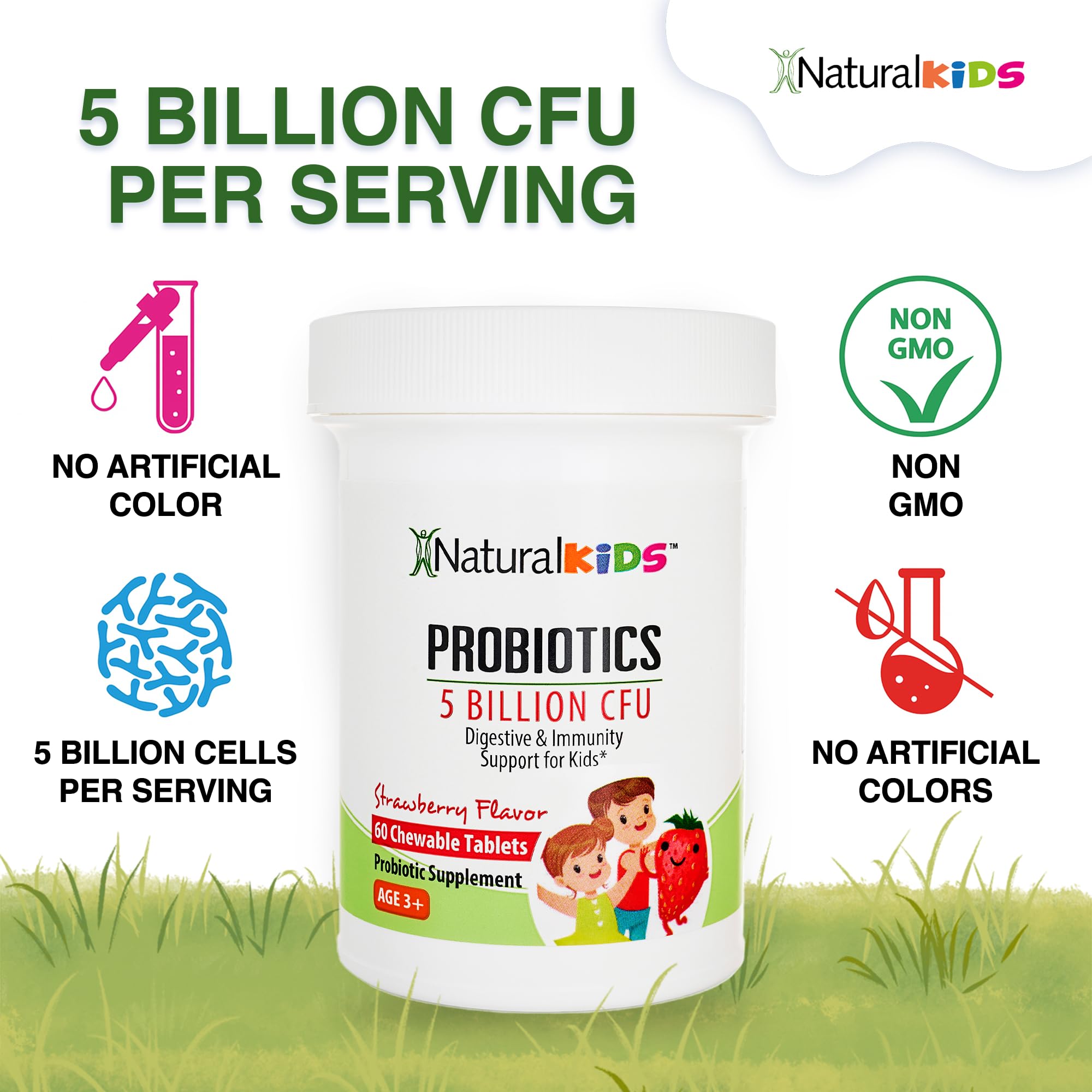 NaturalKids Kids Probiotic Chewables packaging side view