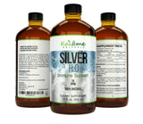 Naturally Sourced Colloidal Silver 10ppm glass bottle side view