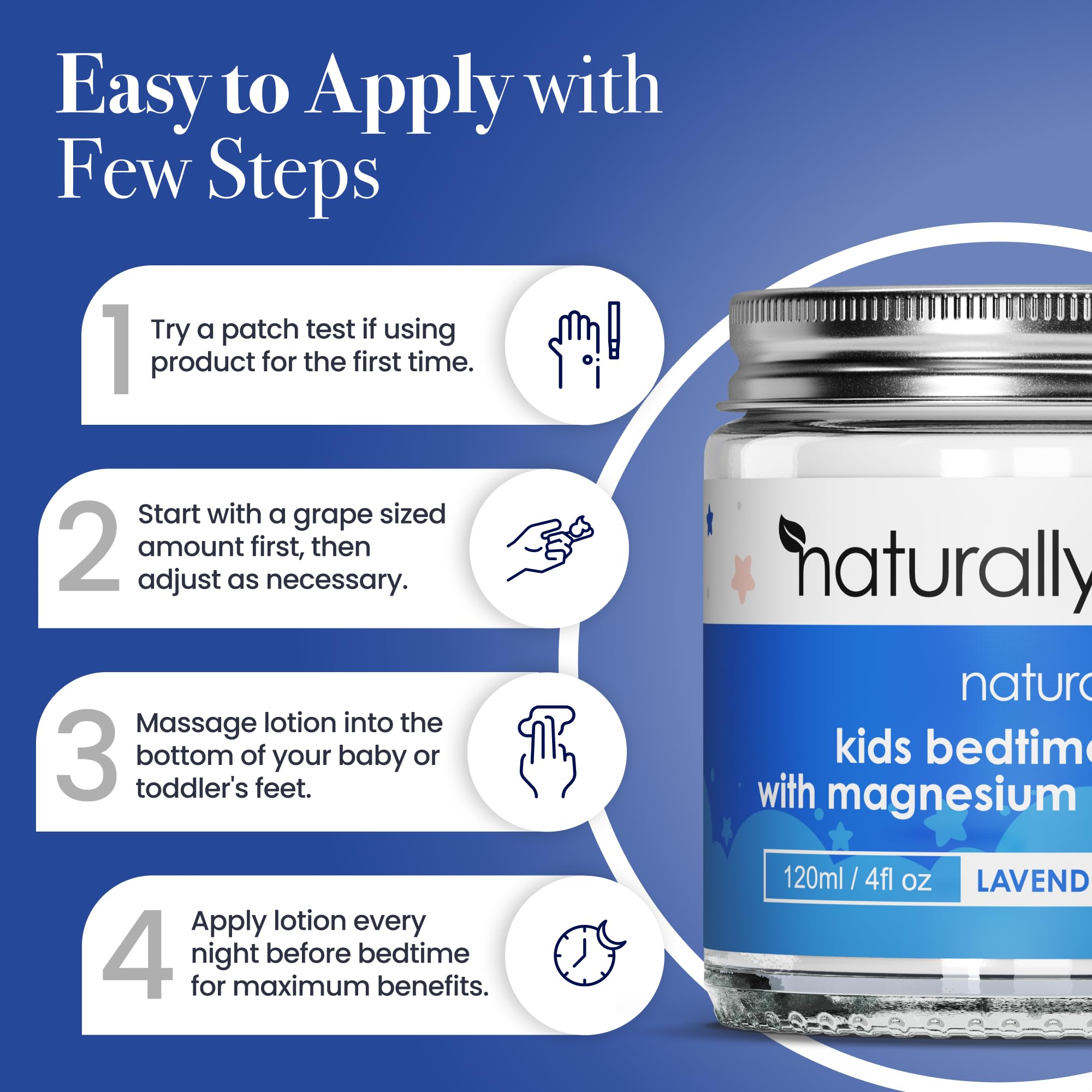 NaturallyMum Kids Bedtime Lotion 280g application on feet