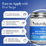 NaturallyMum Kids Bedtime Lotion 280g application on feet