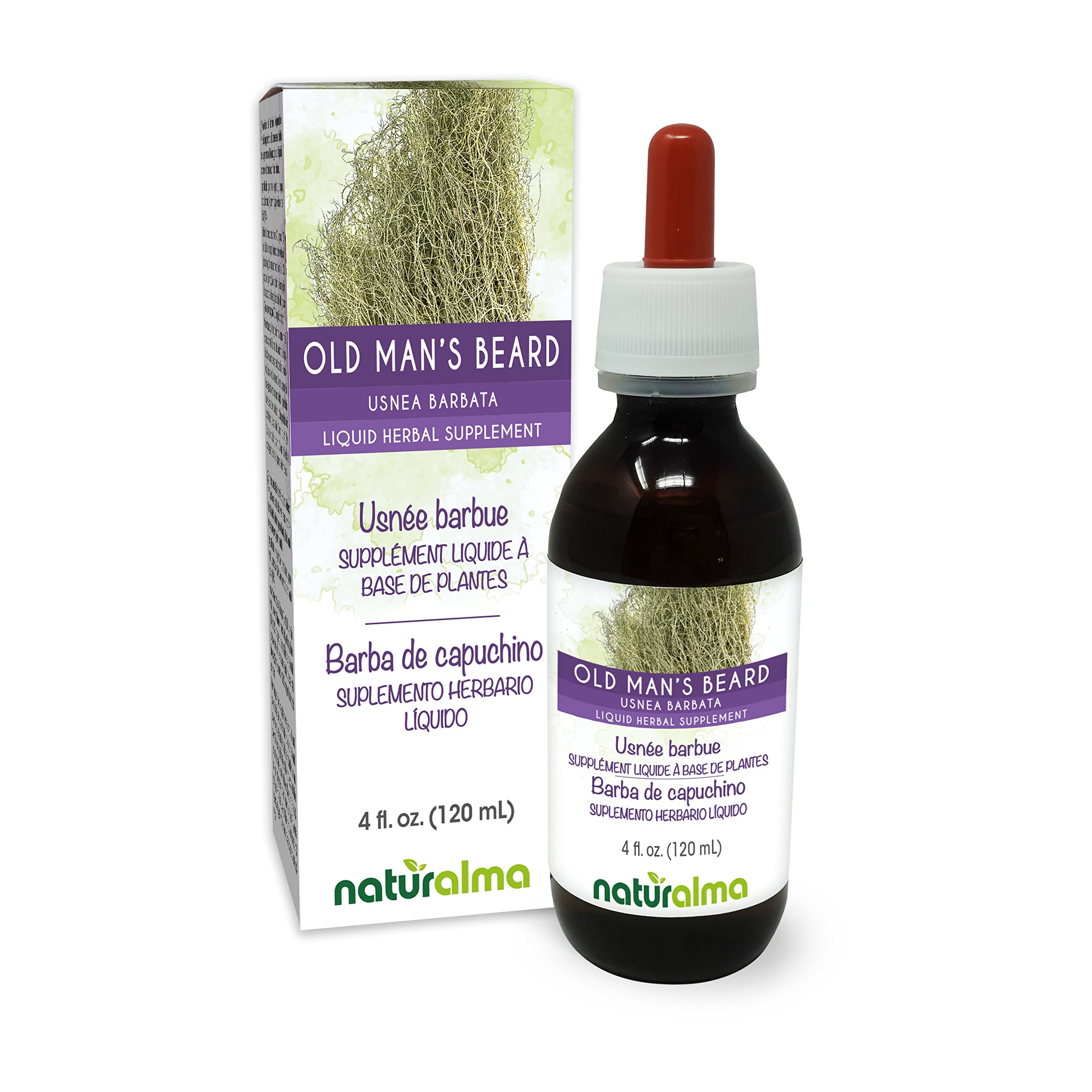 Naturalma Old Man's Beard Liquid Extract front view with label
