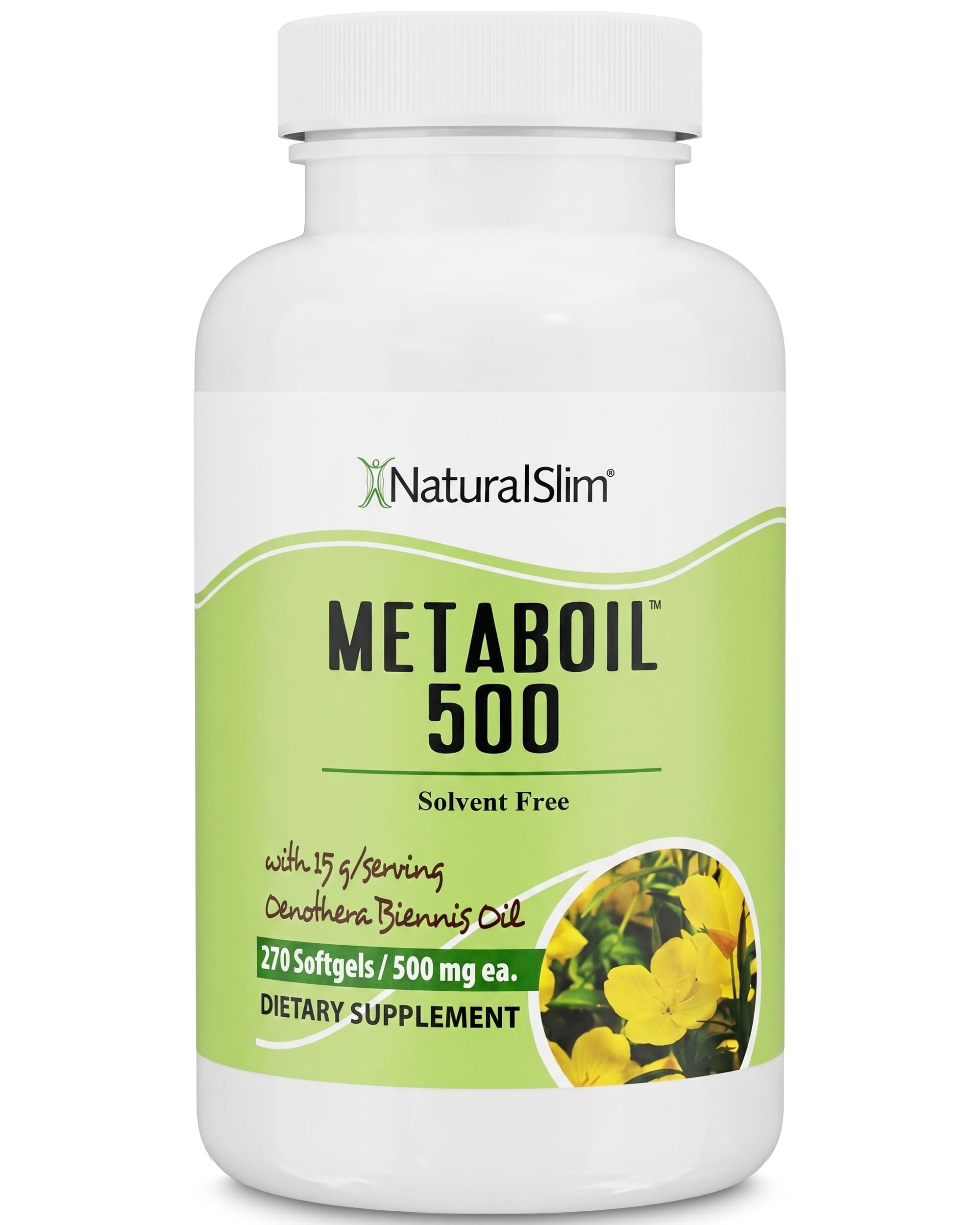 NaturalSlim Evening Primrose Oil 500mg softgels front view