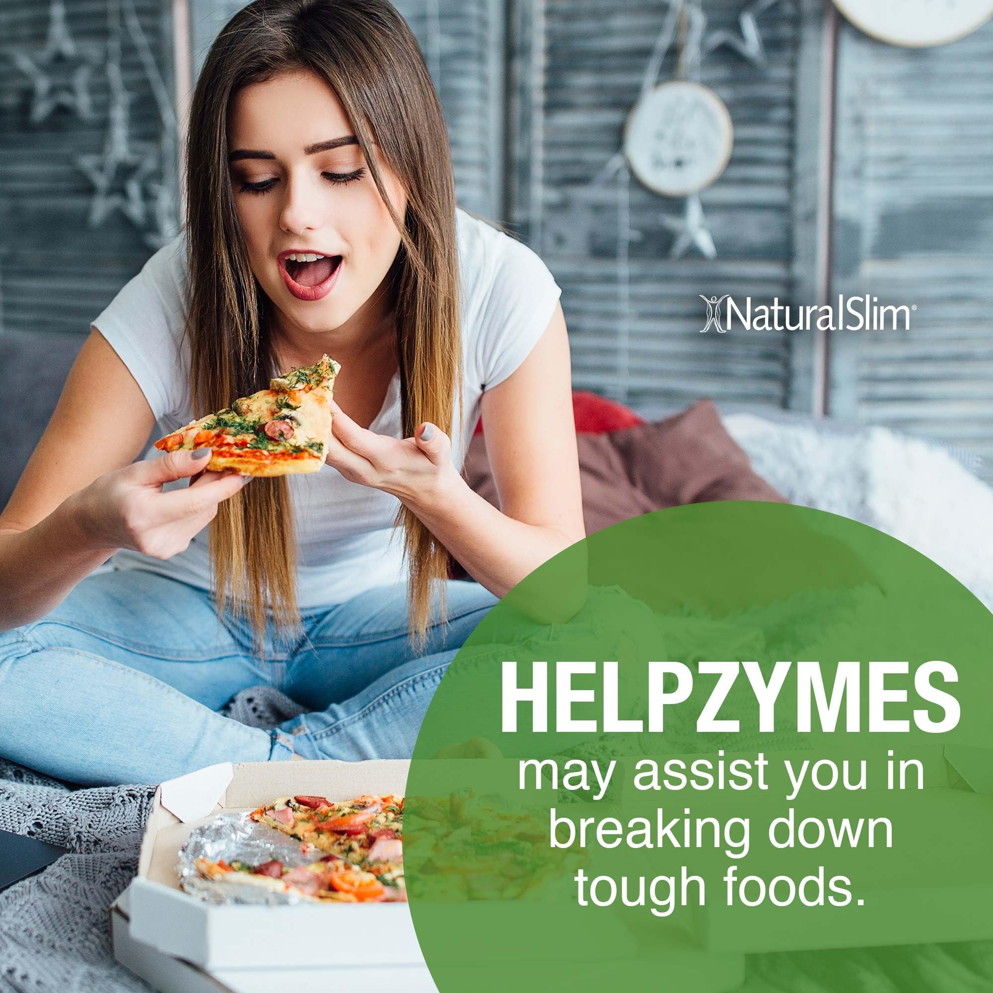 NaturalSlim Helpzymes Multi-Enzymes 100g side view