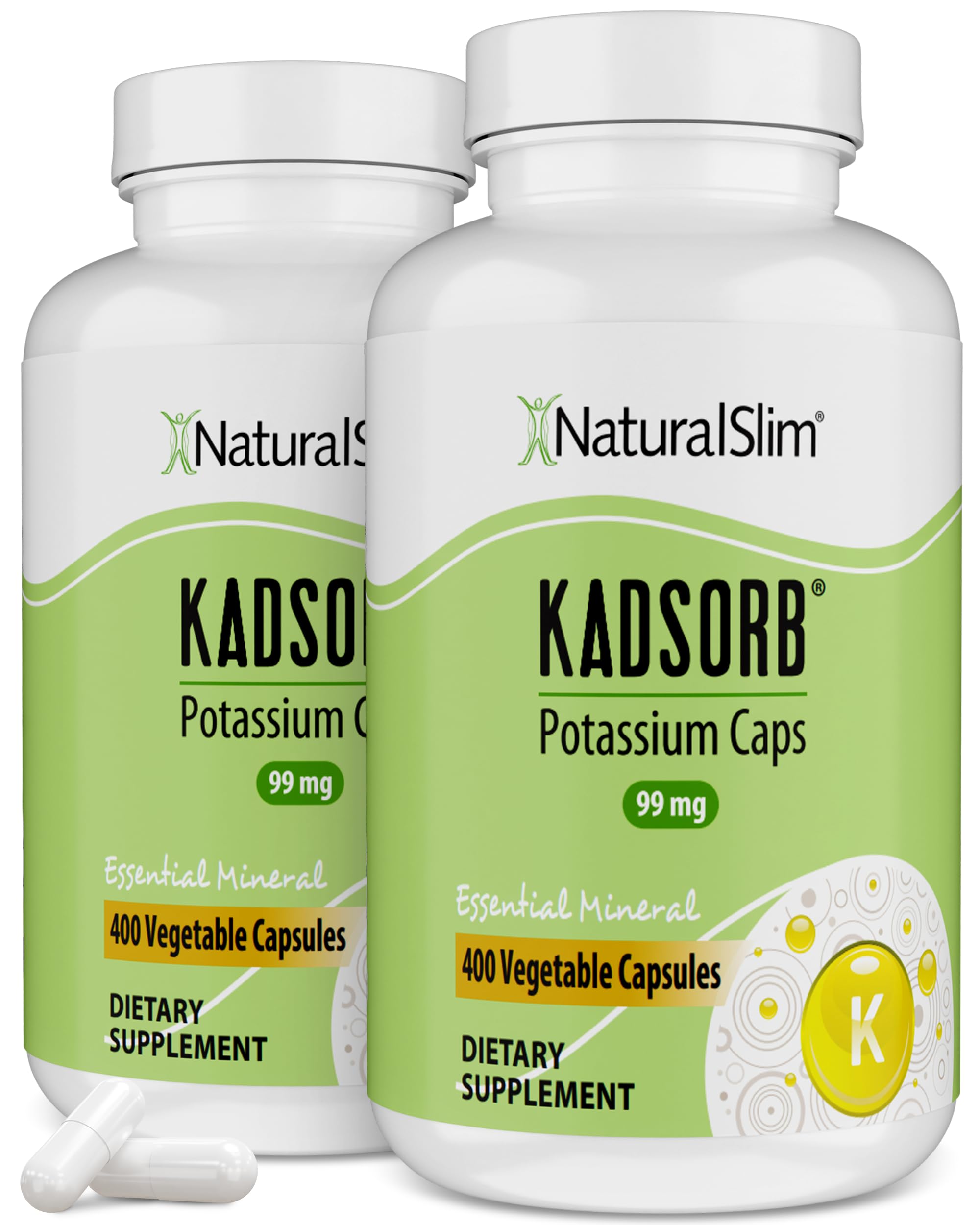 NaturalSlim Kadsorb Potassium Citrate supplement bottle front view