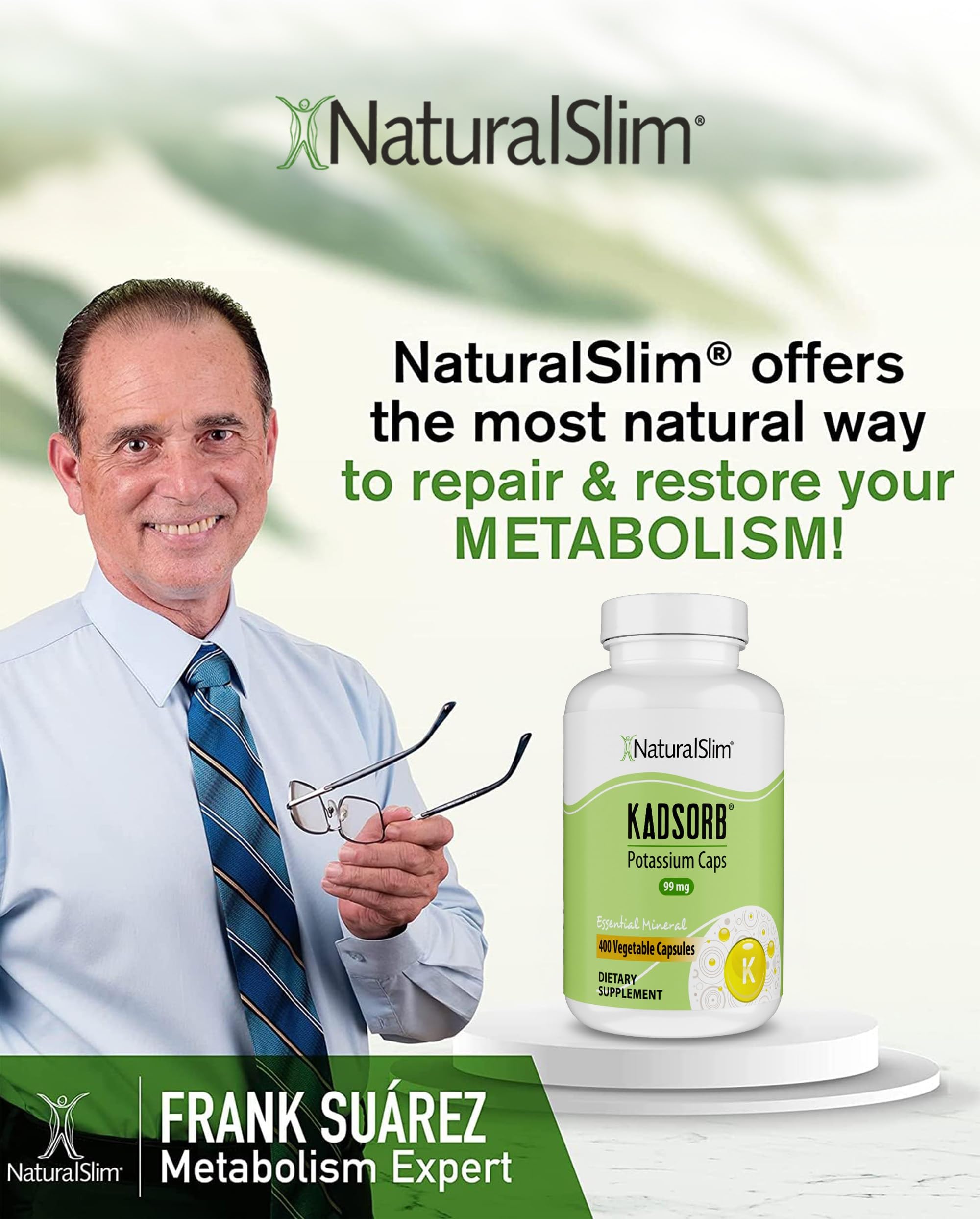 NaturalSlim Kadsorb Potassium Citrate Supplement packaging details
