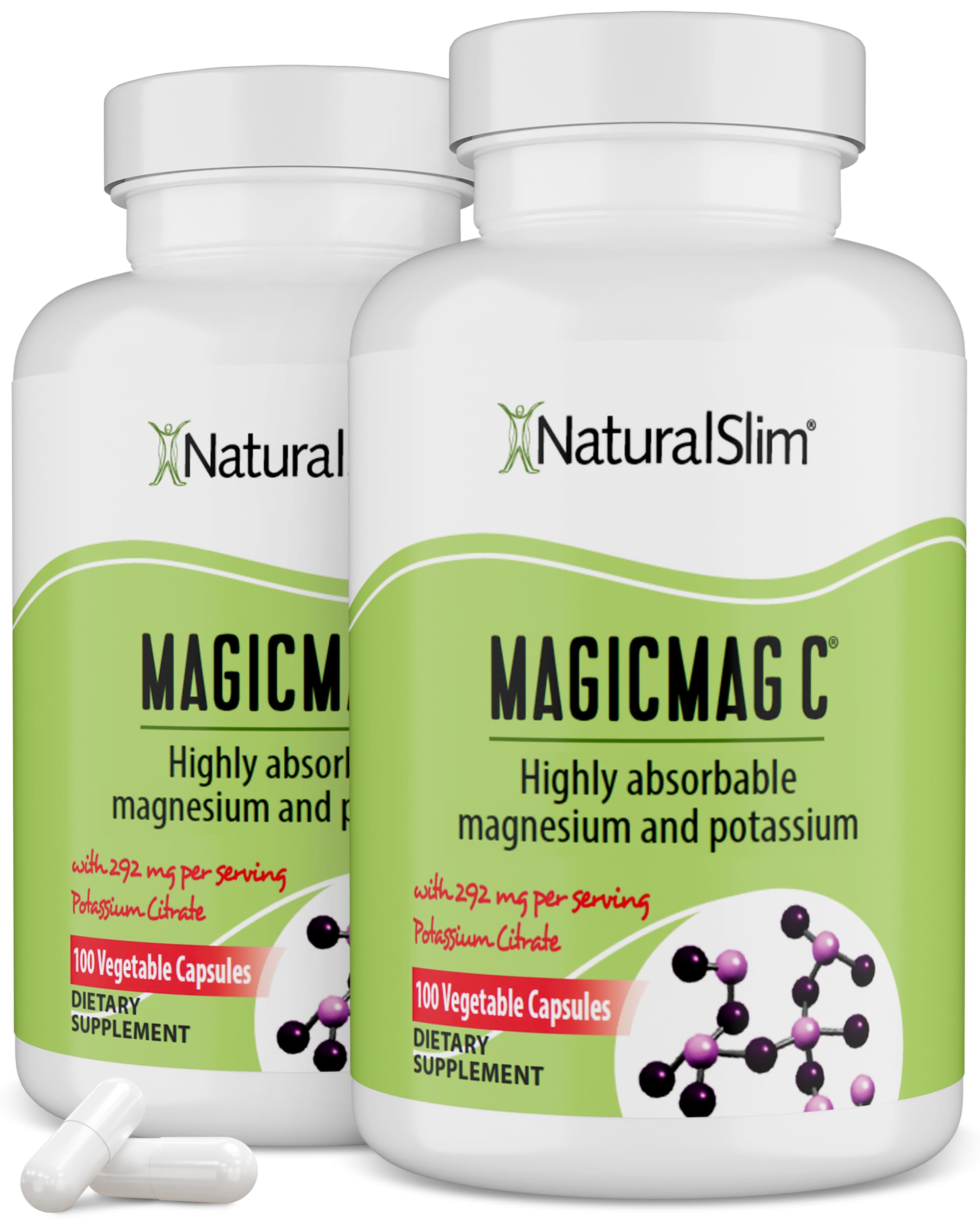NaturalSlim MagicMag C Magnesium Citrate Capsules front view