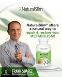 NaturalSlim MagicMag C Magnesium Citrate capsules with a glass of water