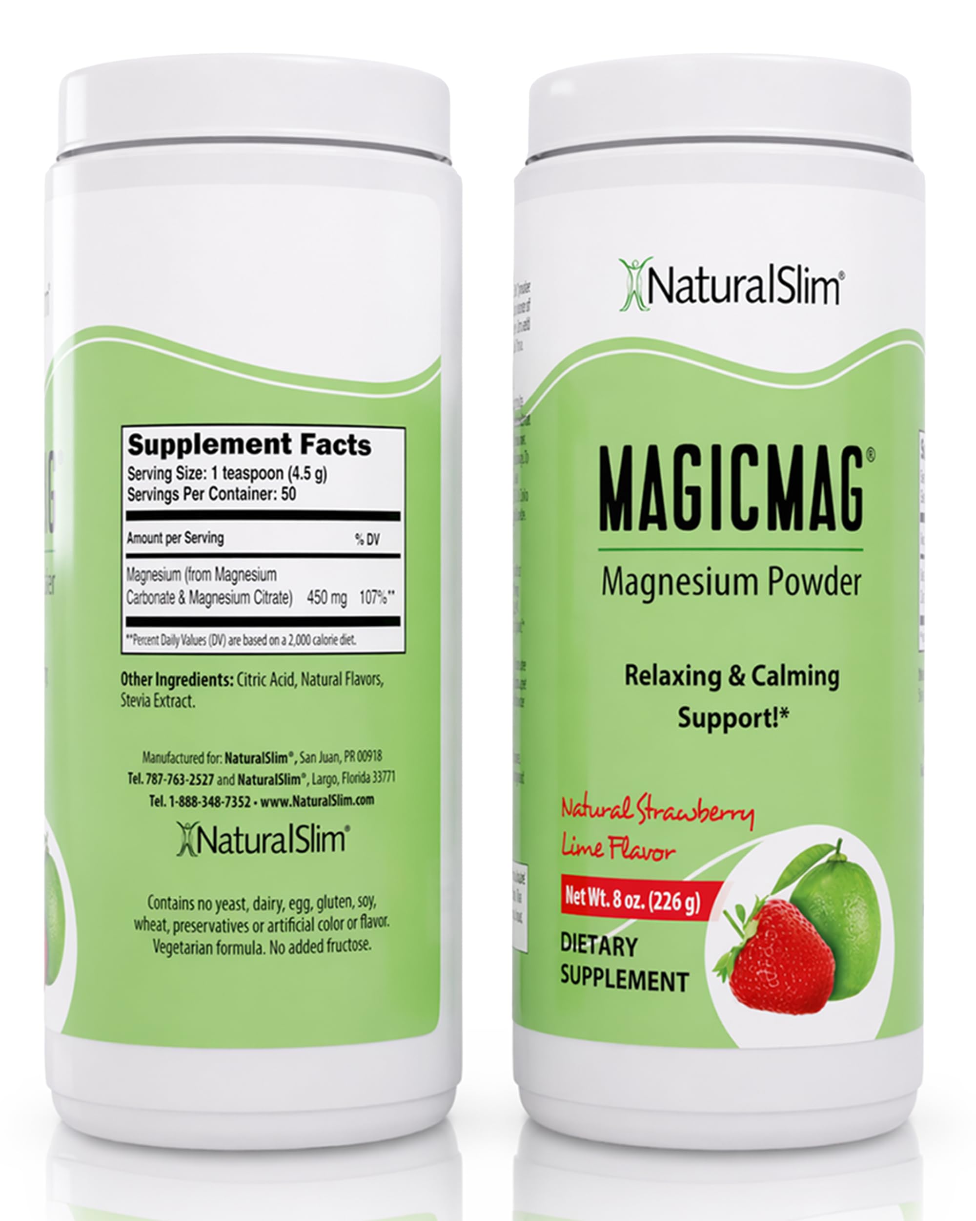 NaturalSlim MagicMag Magnesium Citrate Powder 227g packaging