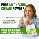 NaturalSlim MagicMag Magnesium Powder 82g Strawberry Lime mixed in water