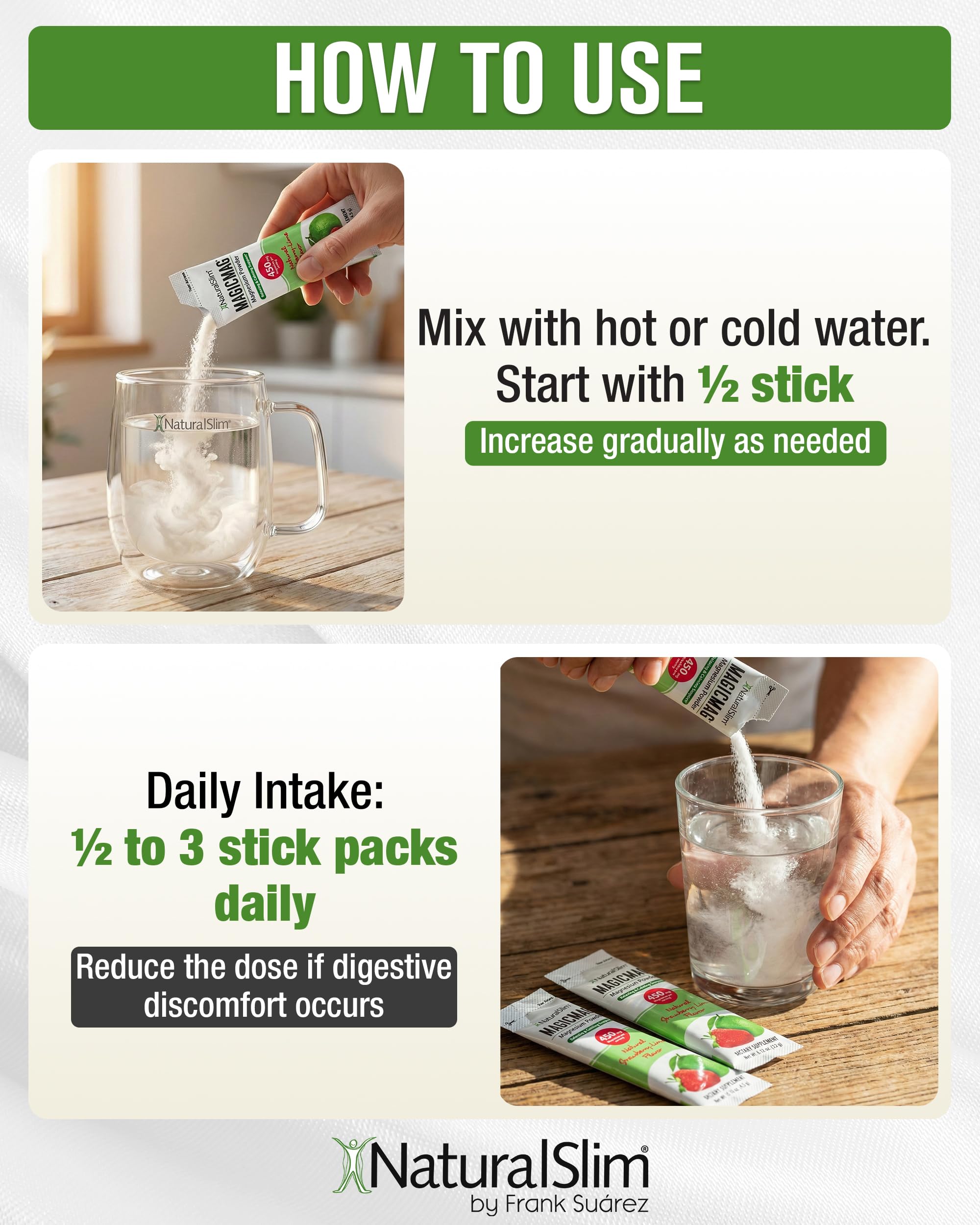 NaturalSlim MagicMag Magnesium Powder mixed in water