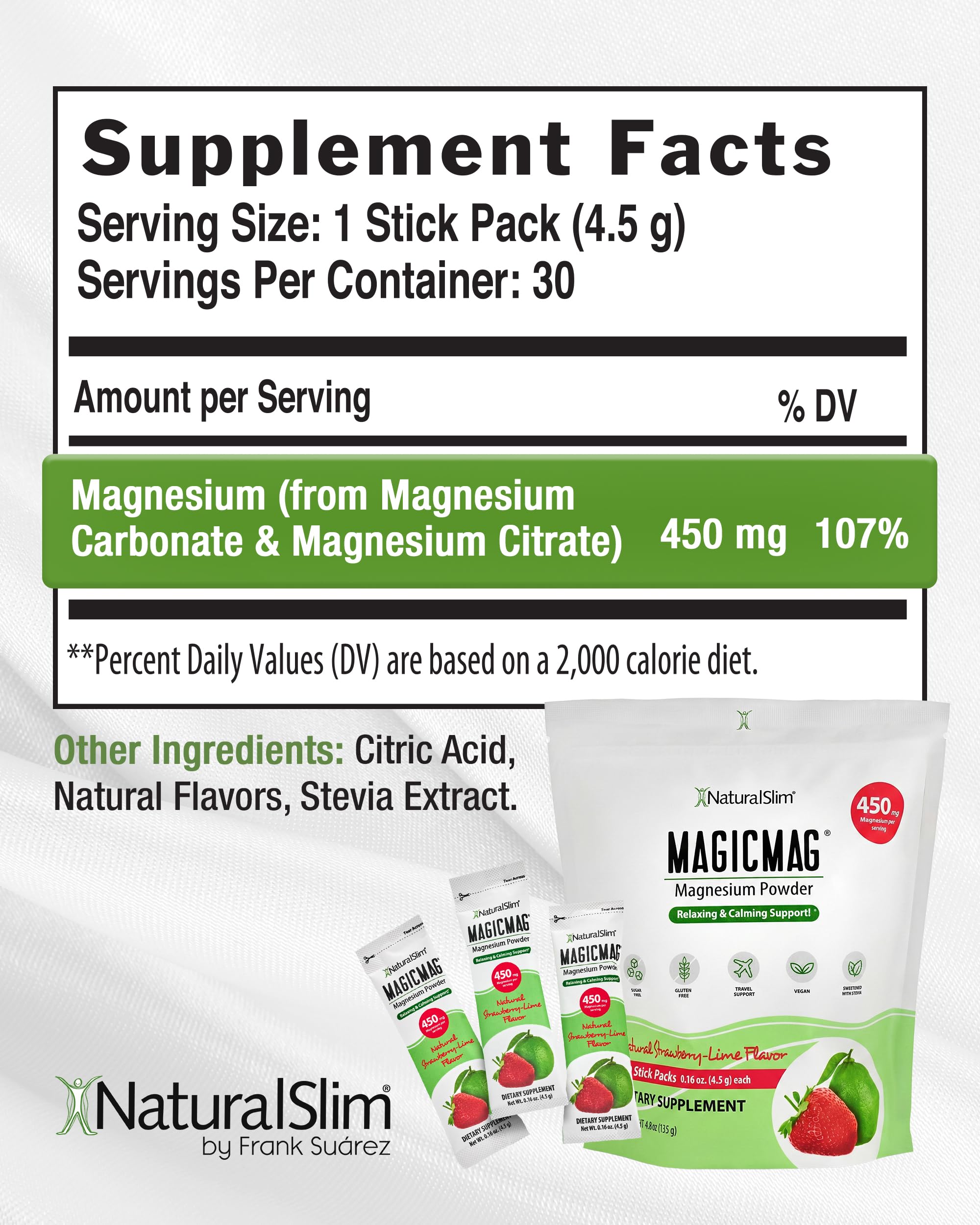 NaturalSlim MagicMag Strawberry Lime flavour packet