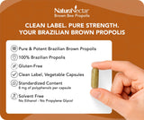 NaturaNectar Brown Bee Propolis Capsules side view