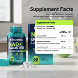 NaturaNex Liposomal NAD+ Supplement 500mg back view