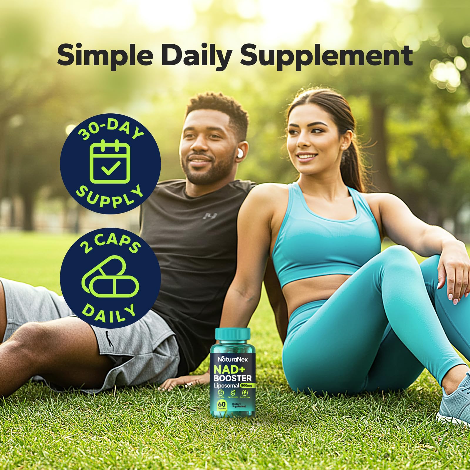 NaturaNex Liposomal NAD+ Supplement 500mg ingredients list